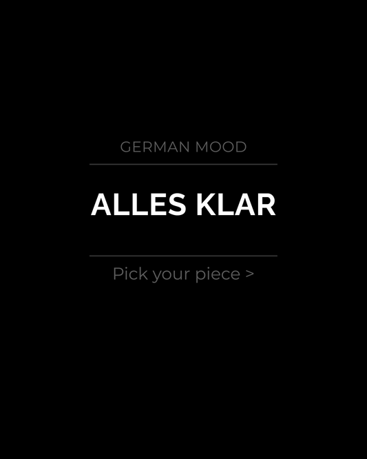 Alles klar — German mood tile
