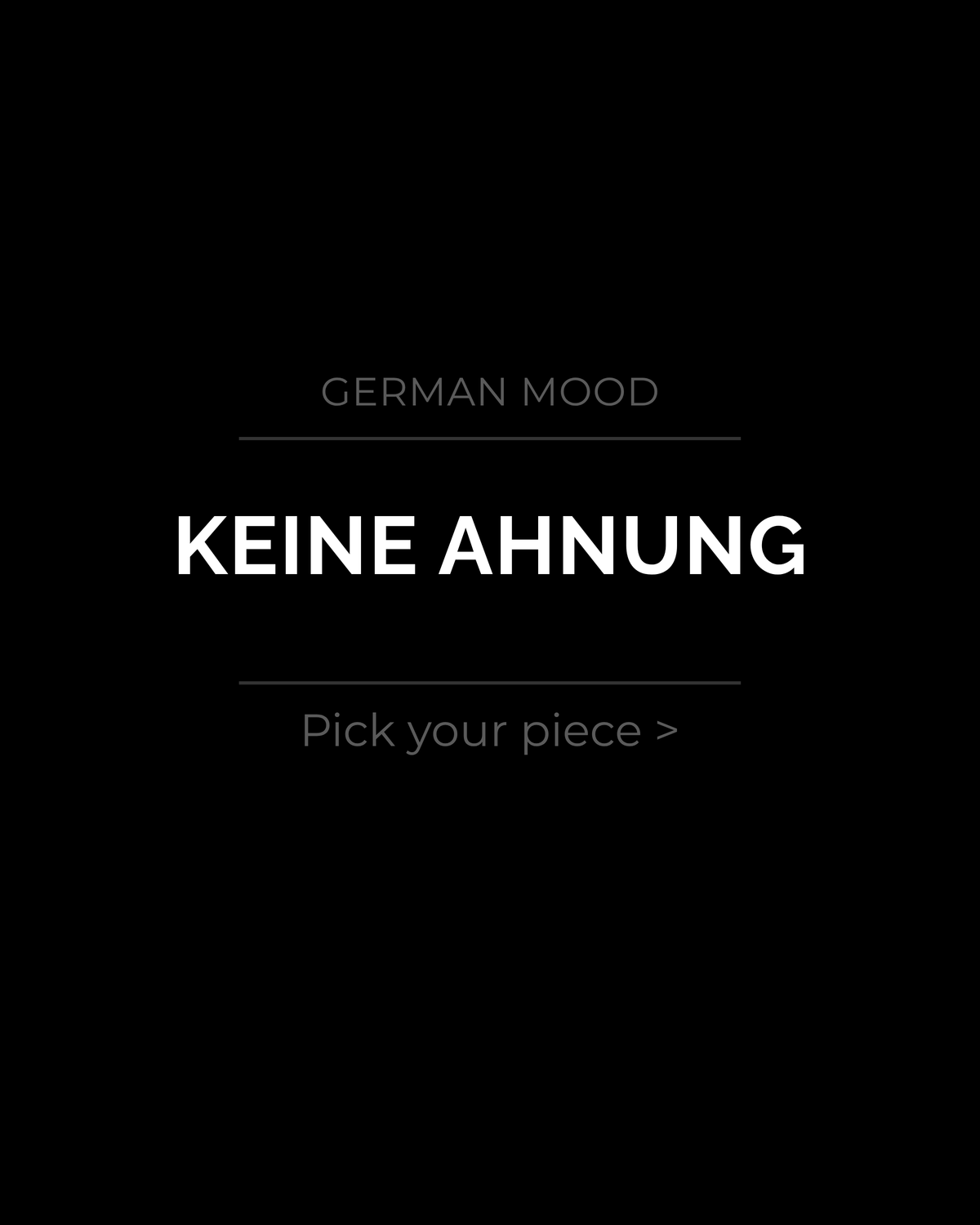 Keine Ahnung — Hat mood tile