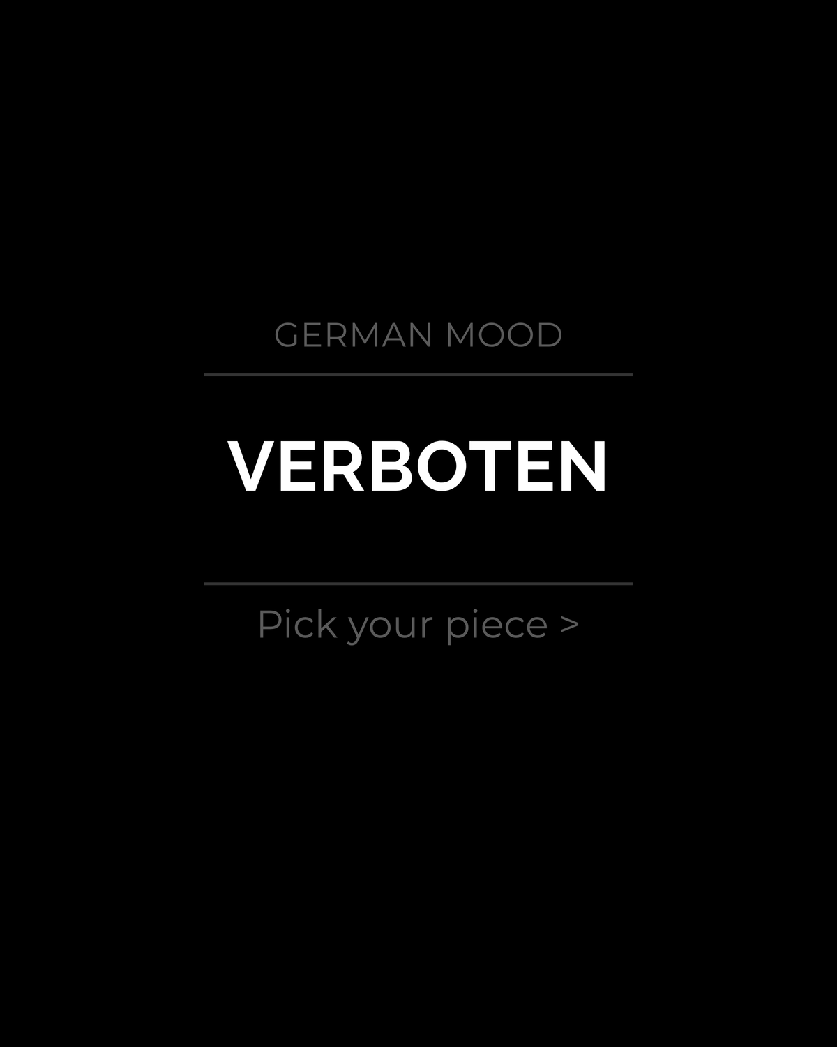 Verboten — German mood tile